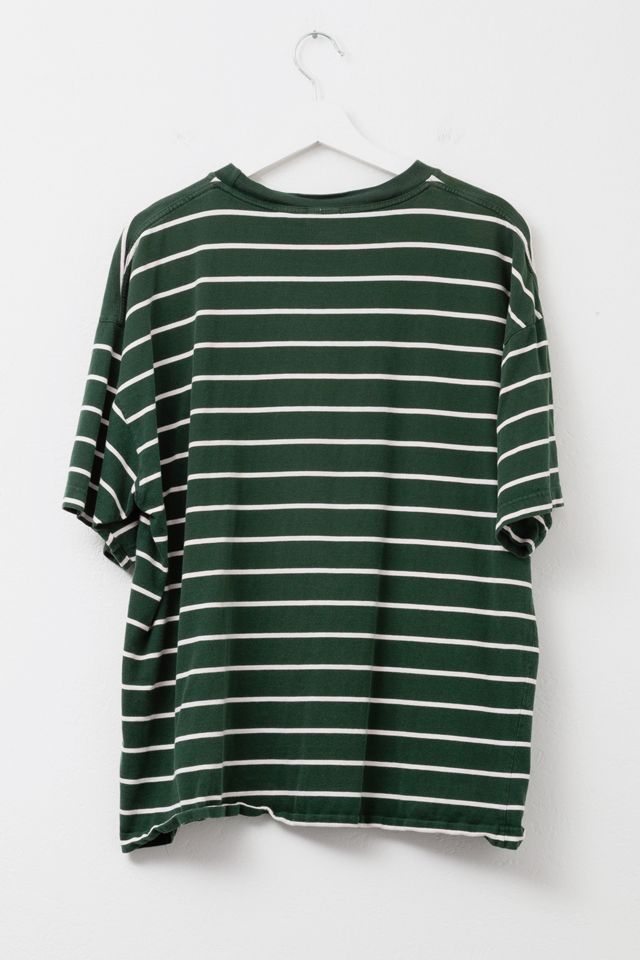 Vintage 1990s Disney Winnie the Pooh Embroidered Green Stripped T-Shirt #2