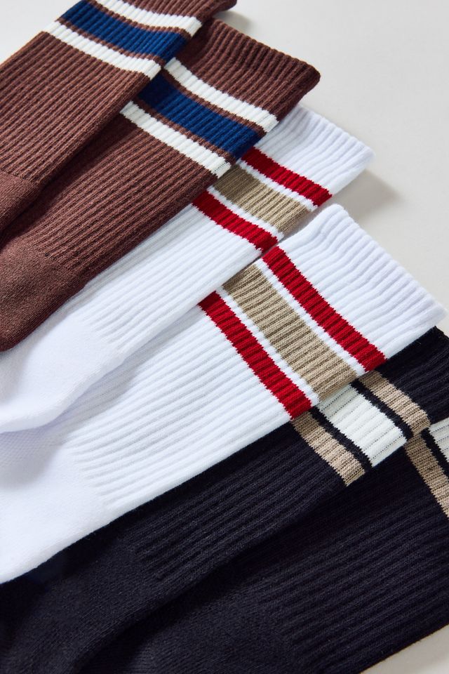 Standard Cloth Athletic Stripe Crew Socks 6-Pack #1