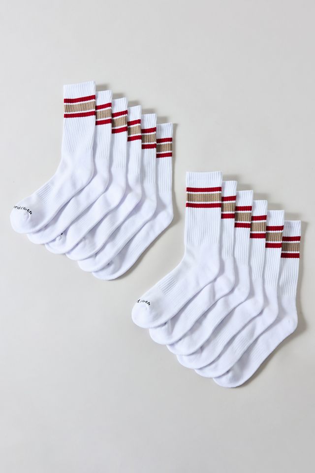 Standard Cloth Athletic Stripe Crew Socks 6-Pack #1
