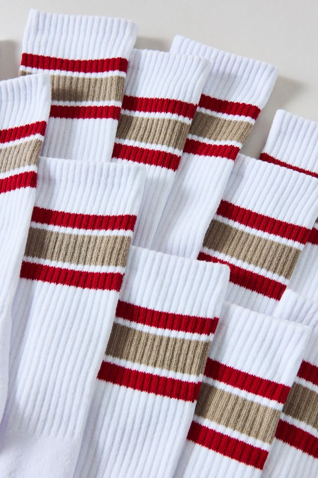 Standard Cloth Athletic Stripe Crew Socks 6-Pack #2