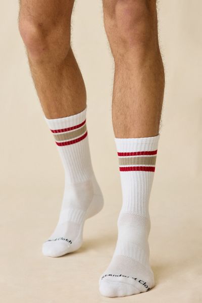 Standard Cloth Athletic Stripe Crew Socks 6-Pack