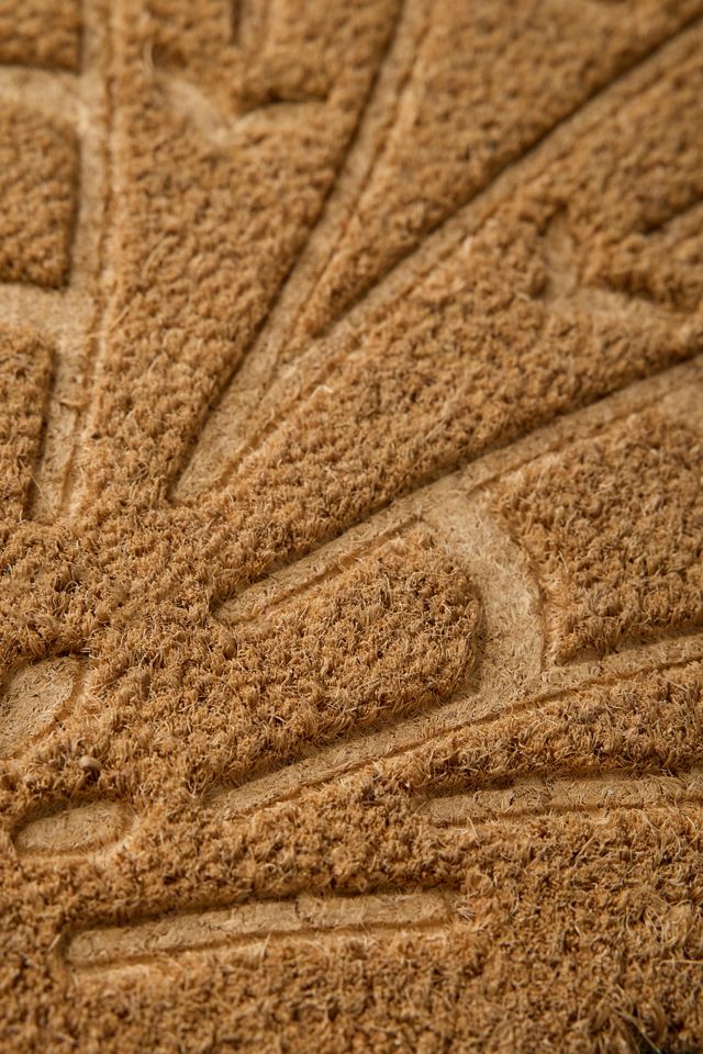 Embossed Seashell Shaped Coir Doormat #1