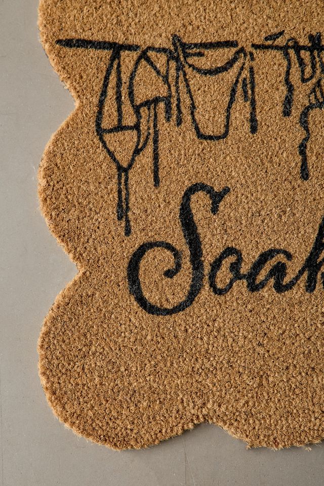 Soaking Wet Scalloped Coir Doormat #2