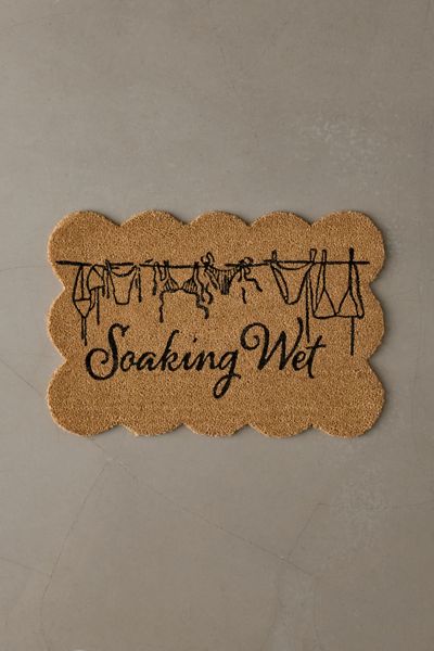 Soaking Wet Scalloped Coir Doormat