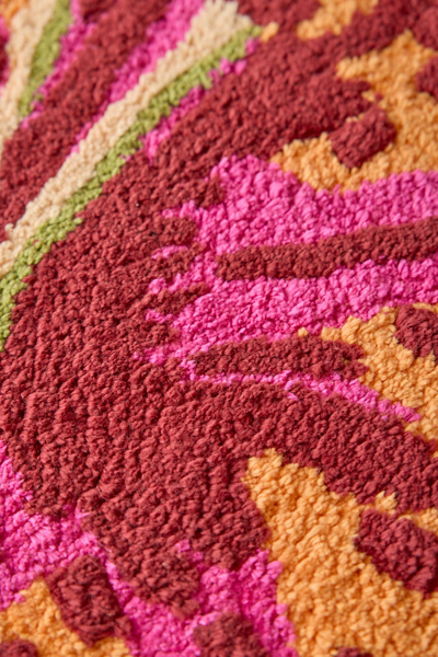 Tropical Flower Shaped Tufted Bath Mat