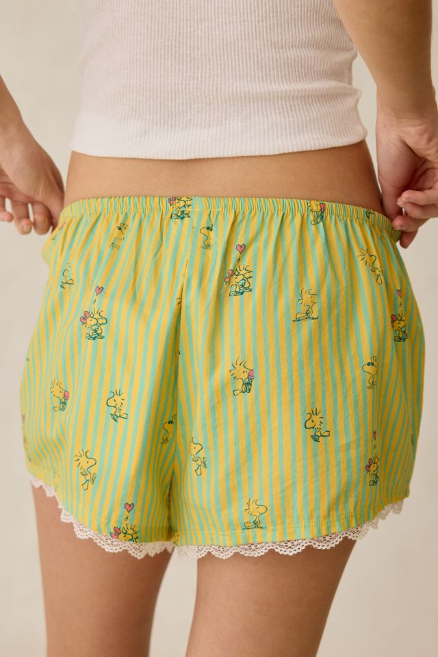 Peanuts UO Exclusive Lace Trim Boxer Shorties #1