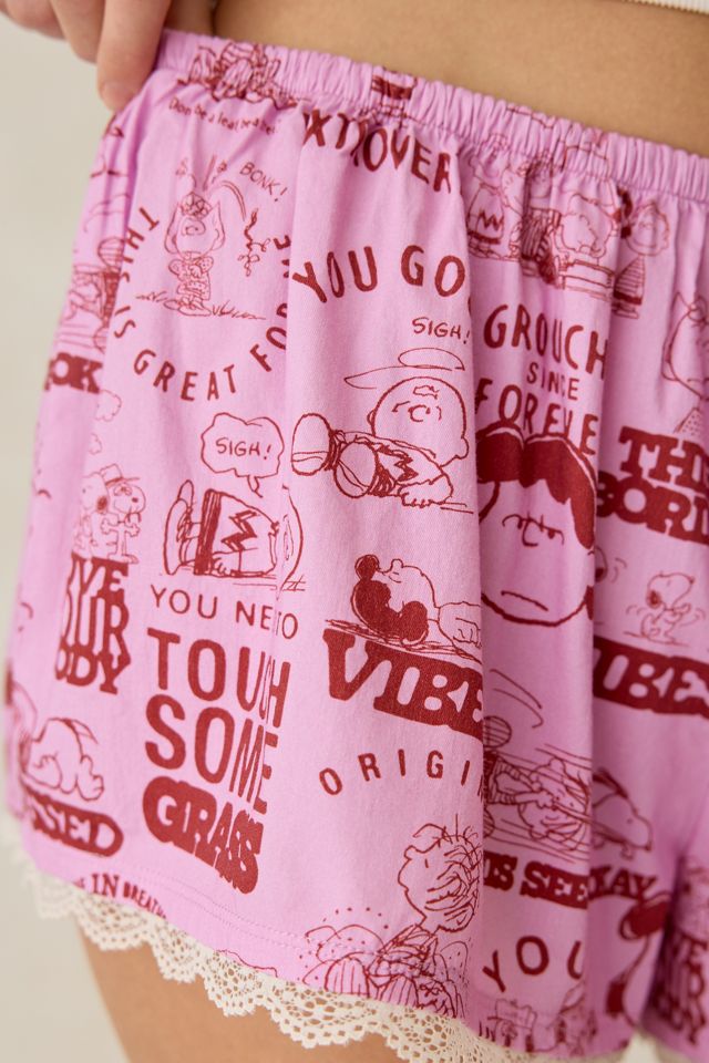 Peanuts UO Exclusive Lace Trim Boxer Shorties #3