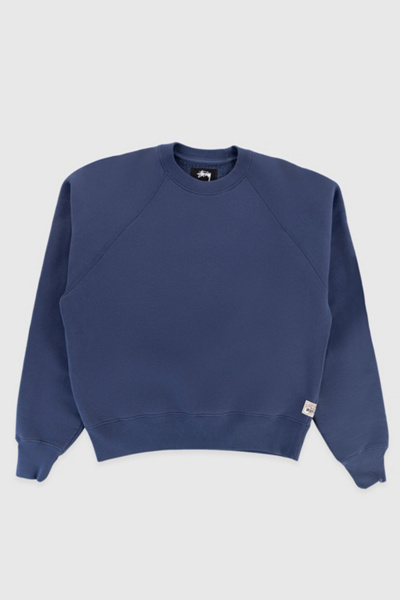 STUSSY FLEECE RAGLAN CREW （RELAXED CREW） Relaxed Crew – Natural | Sweats | Stüssy