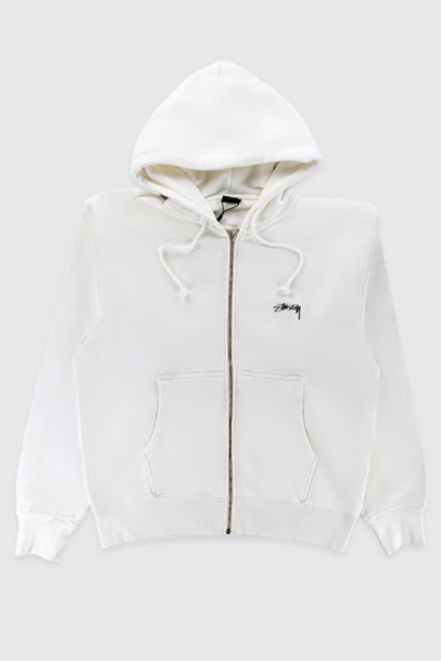 Stussy Smooth Stock Pigment Dyed Zip Hoodie | Urban Outfitters