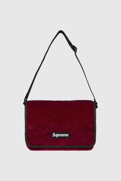 Supreme Velvet Small Messenger Bag in Red, Men’s at Urban Outfitters