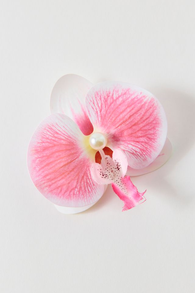 Pince à cheveux et broche fleur d'orchidée Kai #1