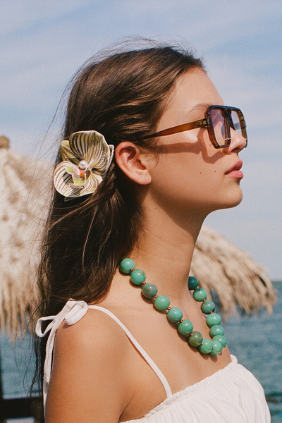 Kai Orchid Flower Hair Clip & Brooch | Urban Outfitters