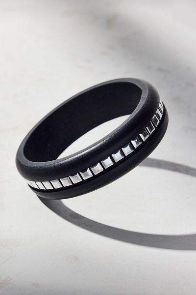 Tate Studded Wooden Bangle Bracelet