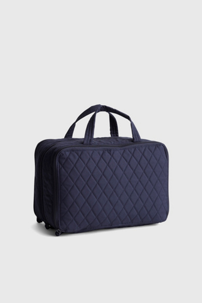 Vera Bradley Quilted Cotton Ultimate Travel Case In Peacoat, Women's At Urban Outfitters In Blue
