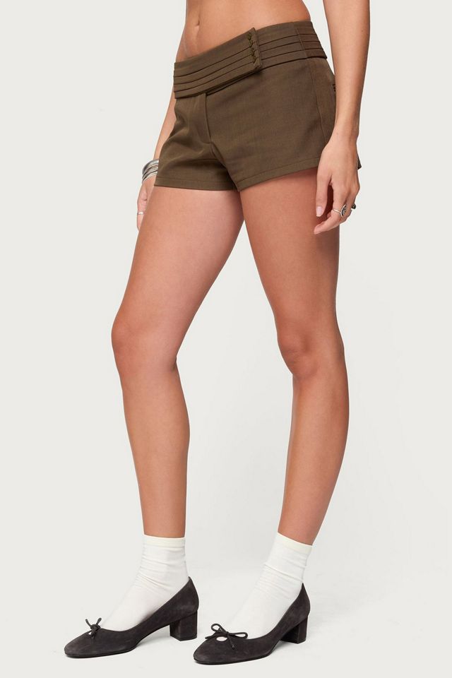 Edikted Karla Pleated Tailored Micro Shorts #3
