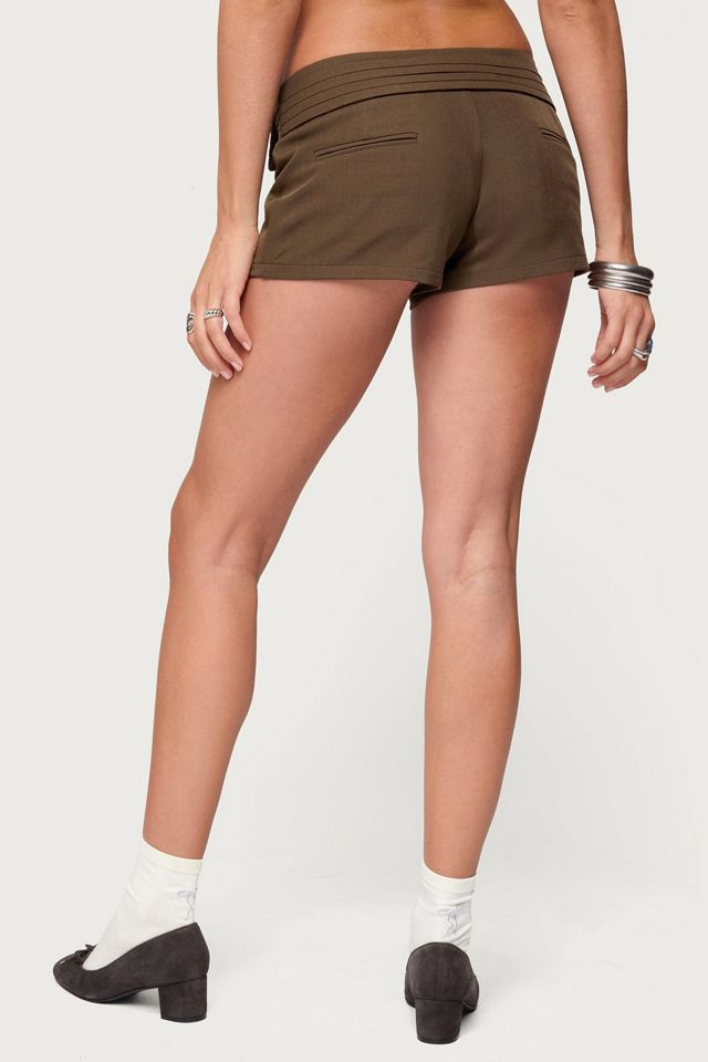 Edikted Karla Pleated Tailored Micro Shorts #4