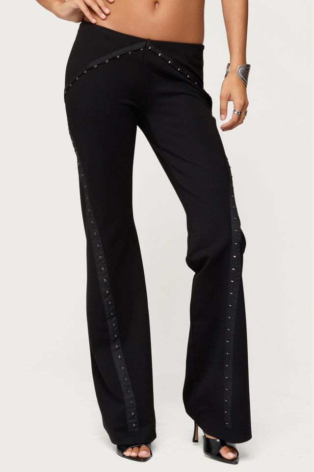 Edikted Hook & Eye Bootcut Pants #1