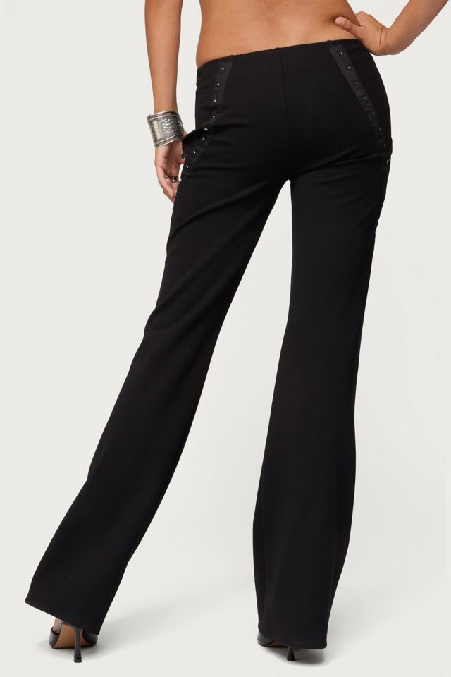 Edikted Hook & Eye Bootcut Pants #4
