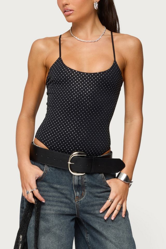 Edikted Georgey Rhinestone Bodysuit #3