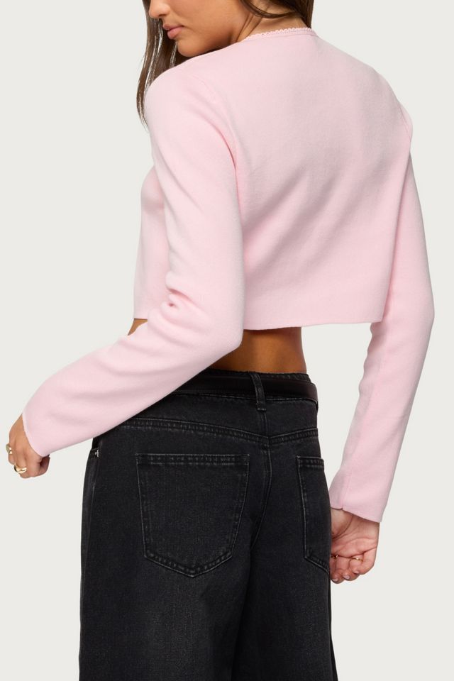 Edikted Jayne Split Front Knit Cardigan #4