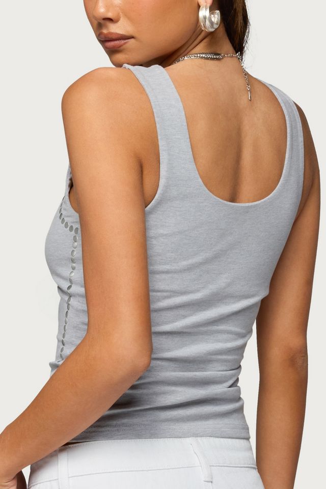 Edikted Studded Built In Bra Tank Top #4