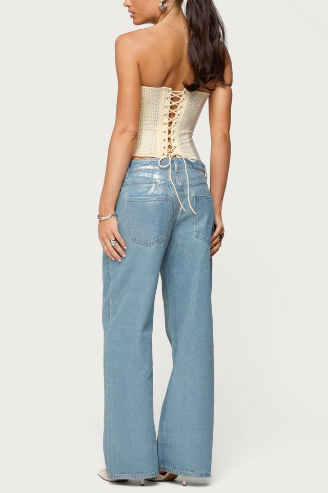 Edikted Vezza Strapless Rhinestone Corset #1