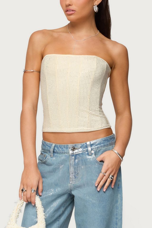 Edikted Vezza Strapless Rhinestone Corset #3