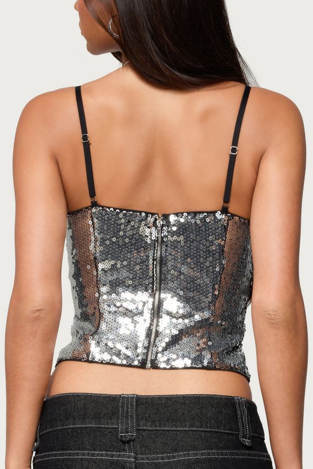 Edikted Rokko Cut Out Sequin Top #4
