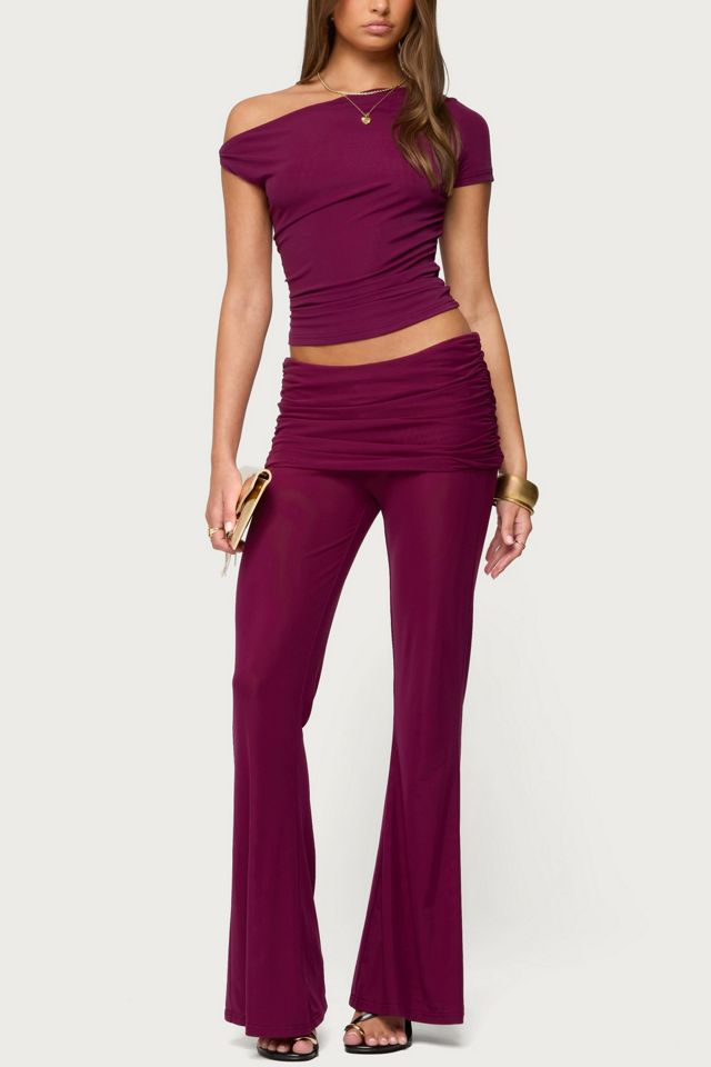 Edikted Halli Fold Over Mini Skirt Pants #1