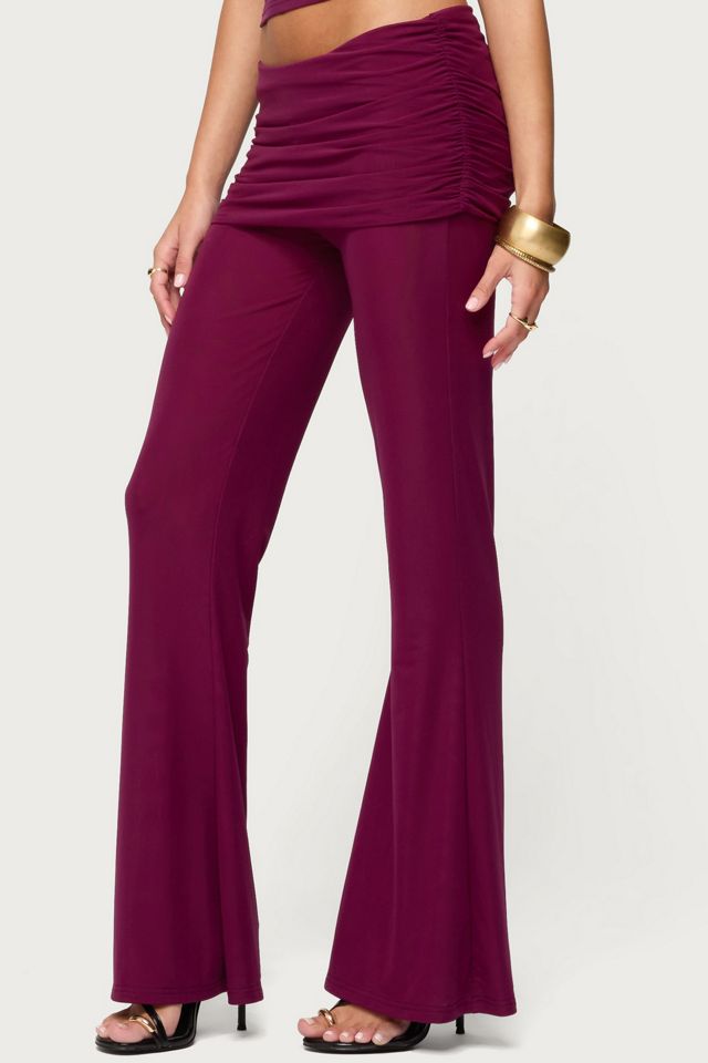 Edikted Halli Fold Over Mini Skirt Pants #3