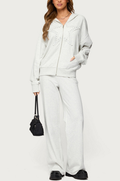 Edikted Briela Star Studded Sweatpants In Gray/melange, Women's At Urban Outfitters