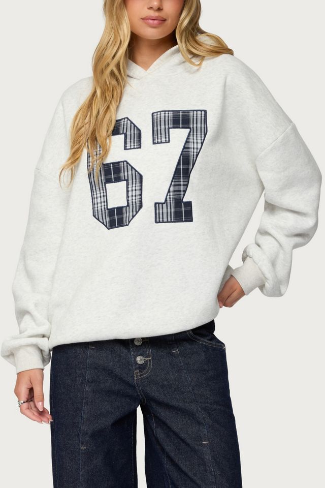 Edikted Gali Plaid 67 Oversized Hoodie #2