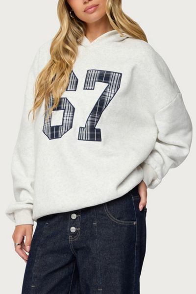 Edikted Gali Plaid 67 Oversized Hoodie