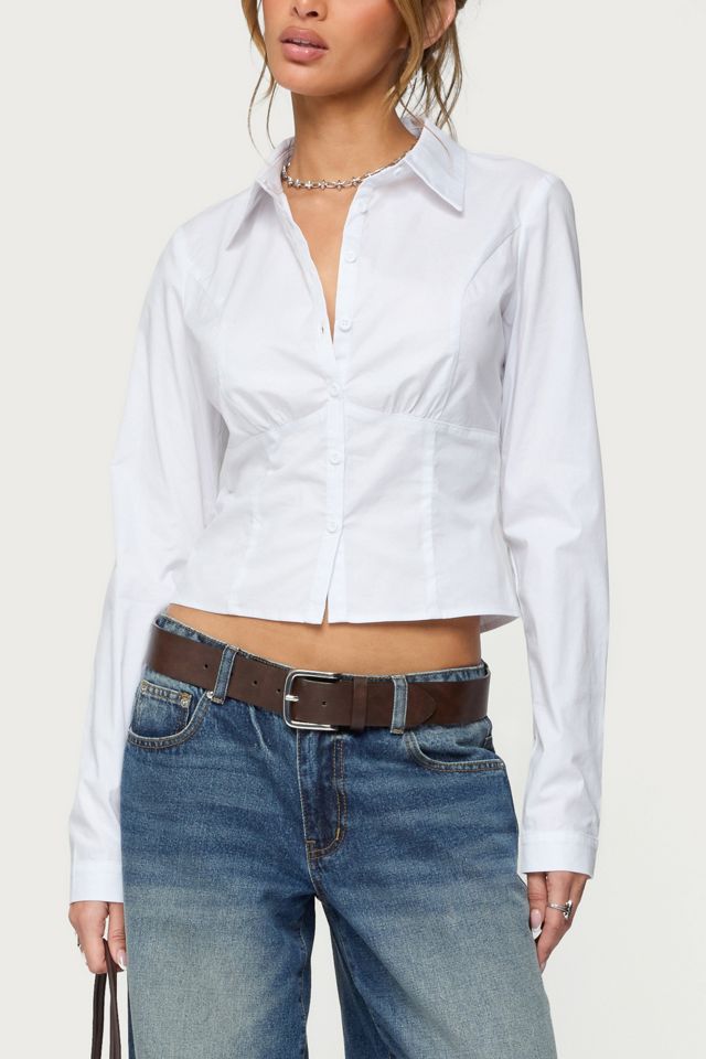 Edikted Laurna Tailored Button Up Shirt #3