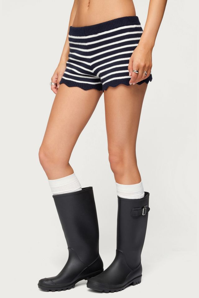 Edikted Soren Contrast Striped Knit Shorts #3