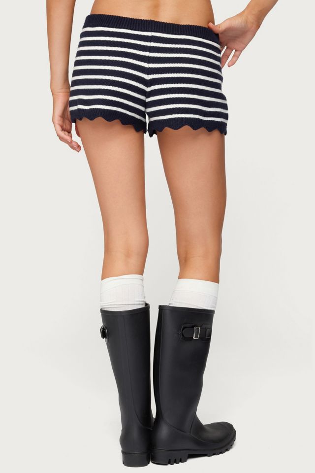Edikted Soren Contrast Striped Knit Shorts #4
