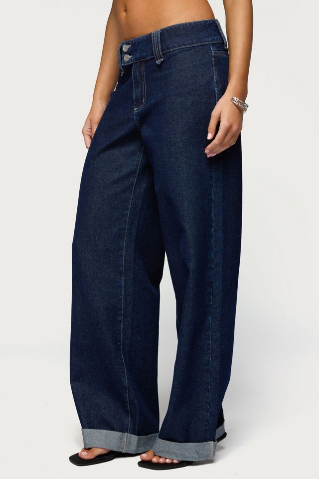 Edikted Cuffed Low Rise Straight Leg Jean #2