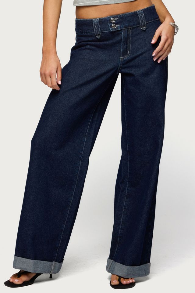 Edikted Cuffed Low Rise Straight Leg Jean #3