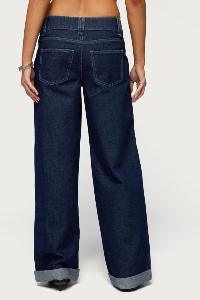 Edikted Cuffed Low Rise Straight Leg Jean #4