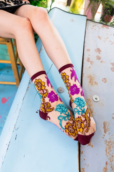 Sock Candy Gem Garden Sheer Sock