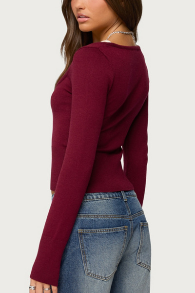 Edikted Cecile Layered Long Sleeve Top