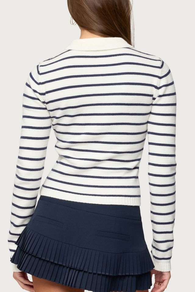 Edikted Loreen Striped Knit Cardigan #4