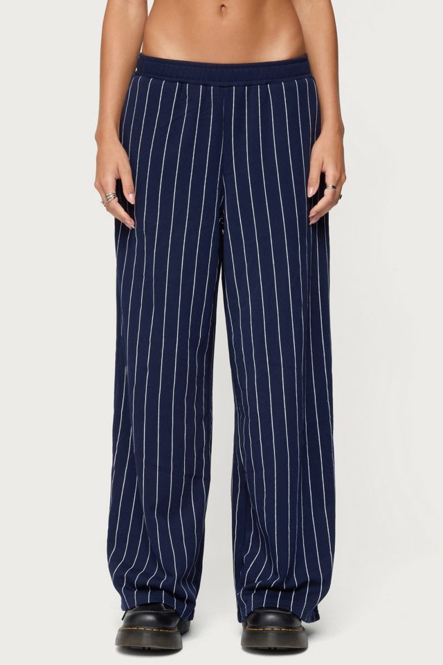 Edikted Mercer Pinstripe Wide Leg Sweatpants #1
