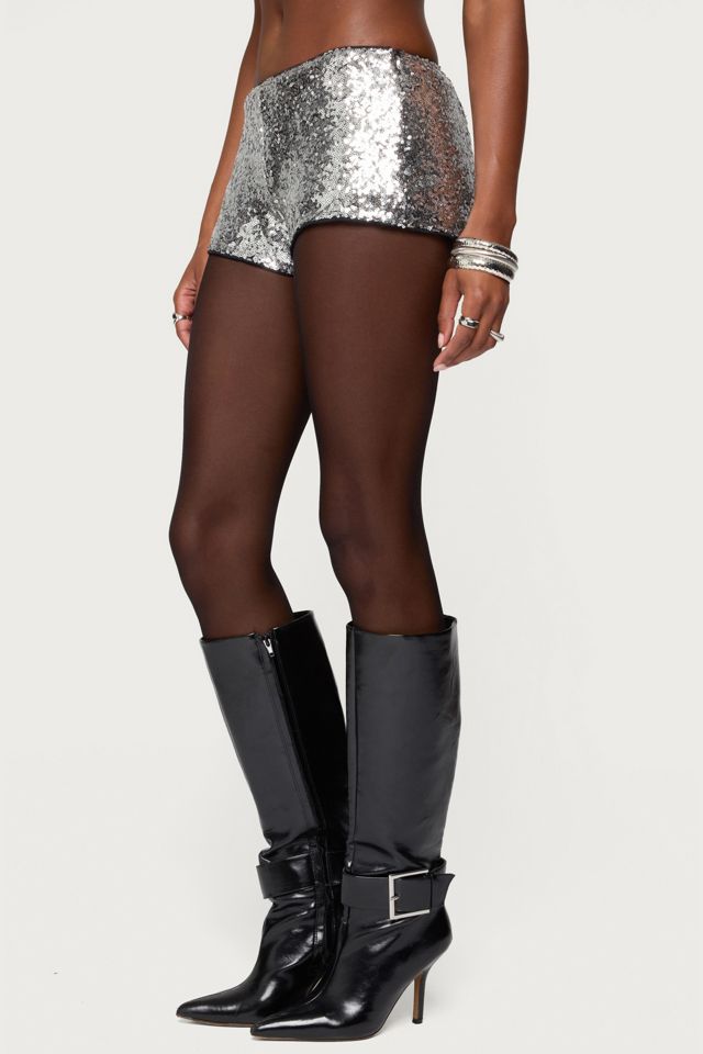 Edikted Shauna Sequin Micro Shorts #2