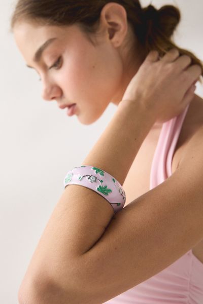 Jane Enamel Wide Bangle Bracelet