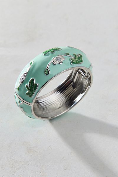 Jane Enamel Wide Bangle Bracelet