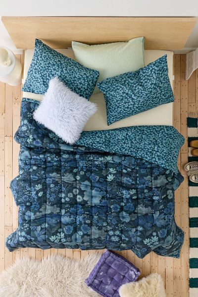 Marti Floral Reversible Lightweight Cotton Quilt