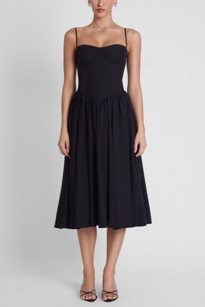mare mare strapless cut out hearts a line midi dress Mare Mare Strapless Seamed A-Line Midi Dress XL / White main image 1