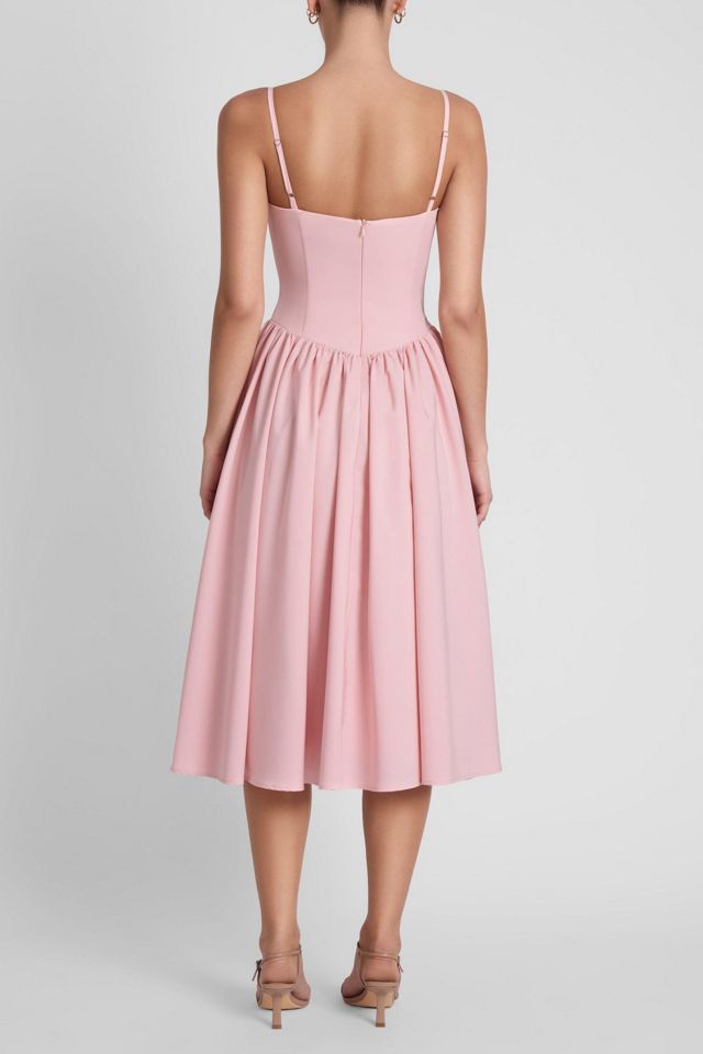 LEAU Ballerina Bustier Midi Dress | Urban Outfitters
