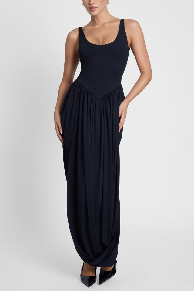 LEAU Dionysus Sculpt Drape Midi Dress #1